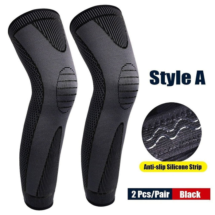 1pair Full Leg Compression Knee Sleeves Protector
