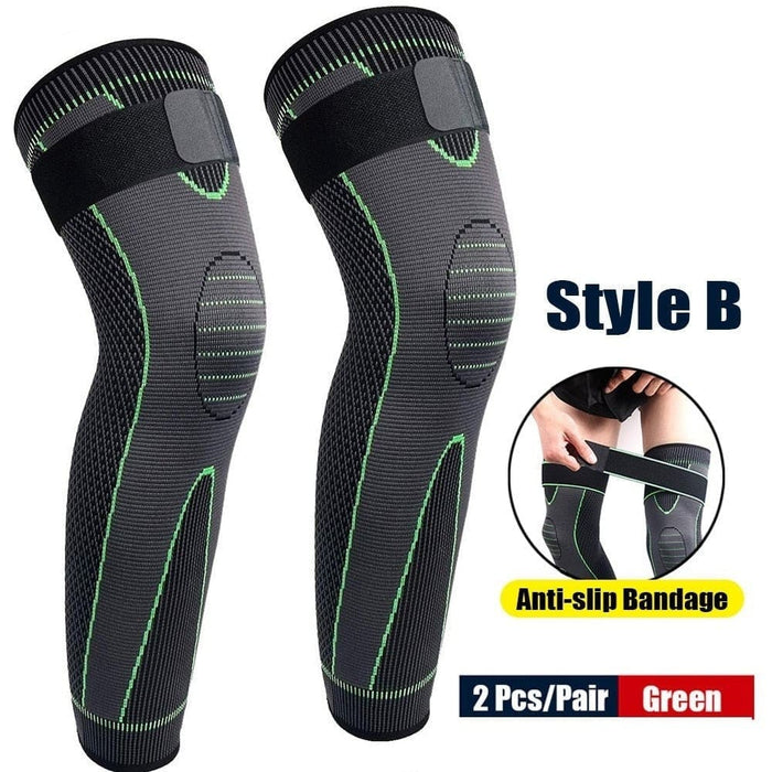 1pair Full Leg Compression Knee Sleeves Protector