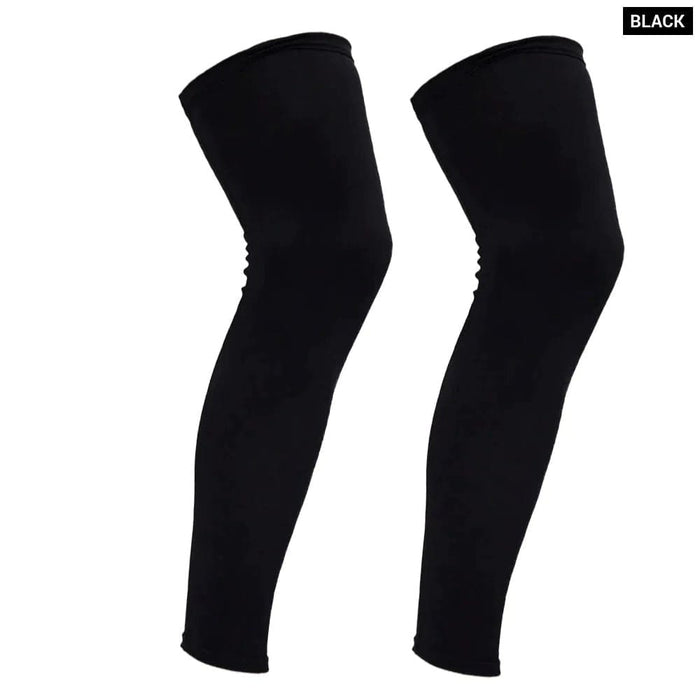 1pair Full Length Leg Compression Knee Sleeves for Men Women