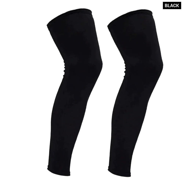 1pair Full Length Leg Compression Knee Sleeves for Men Women