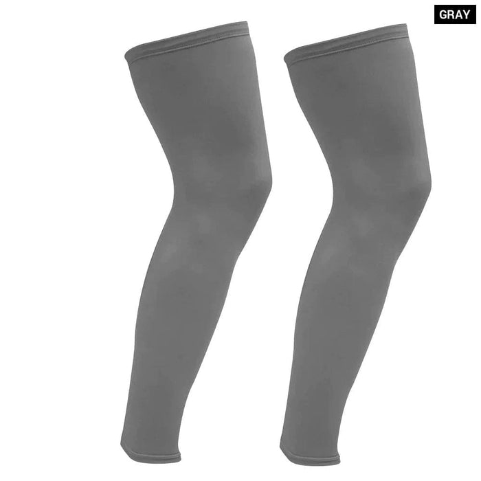 1pair Full Length Leg Compression Knee Sleeves for Men Women