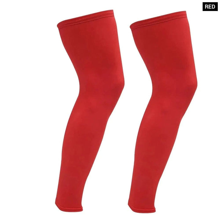 1pair Full Length Leg Compression Knee Sleeves for Men Women