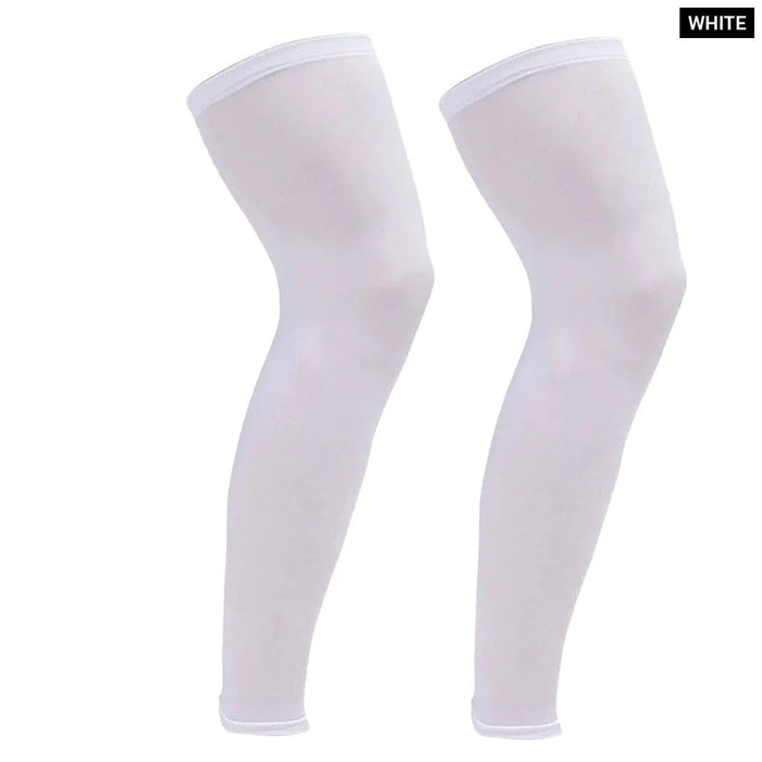 1pair Full Length Leg Compression Knee Sleeves for Men Women