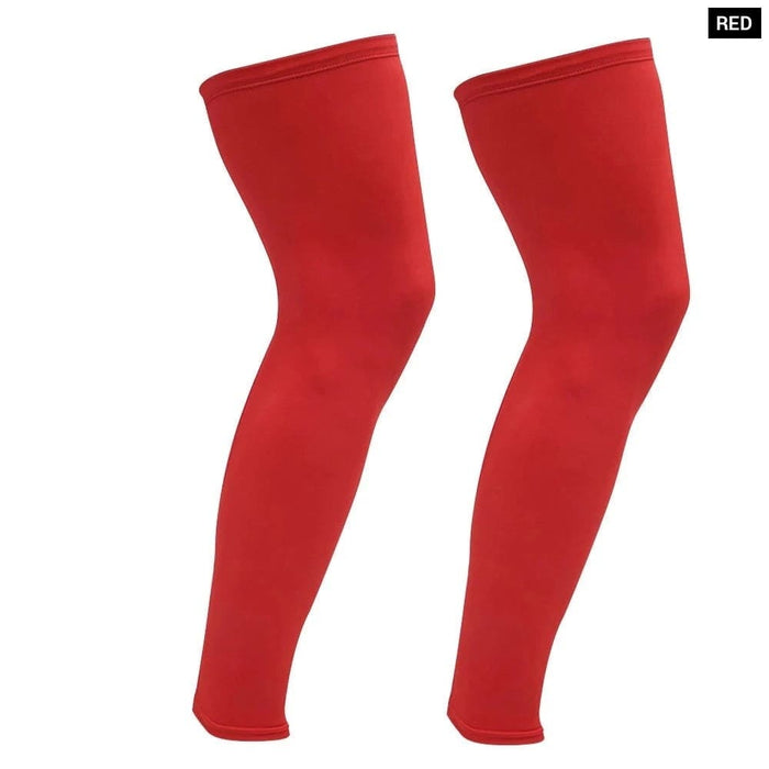 1pair Full Length Leg Compression Knee Sleeves for Men Women
