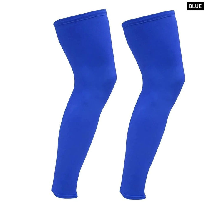 1pair Full Length Leg Compression Knee Sleeves for Men Women