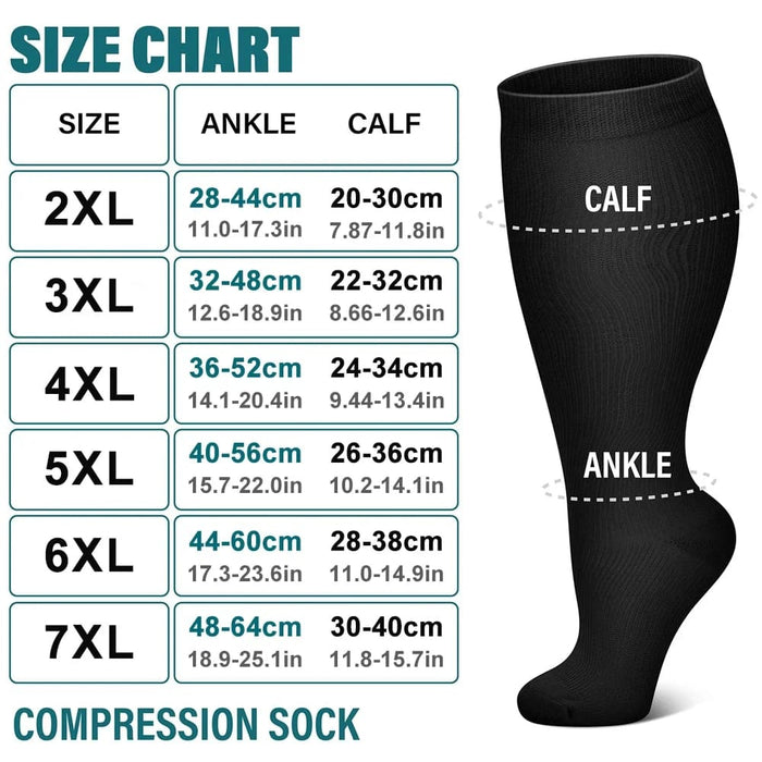 1pair Plus Size Sports Running Compression Socks for Men