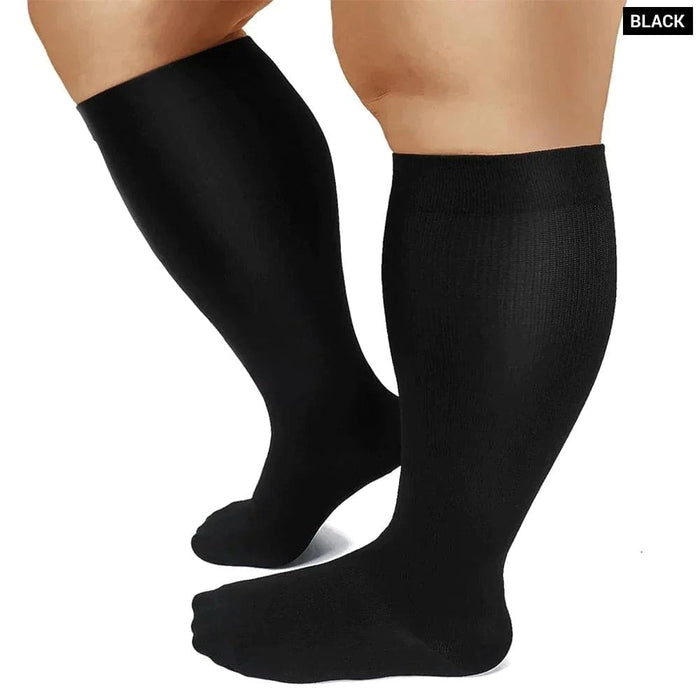 1pair Plus Size Sports Running Compression Socks for Men