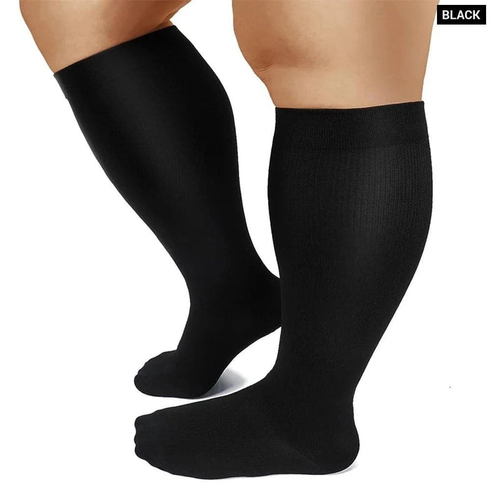 1pair Plus Size Sports Running Compression Socks for Men