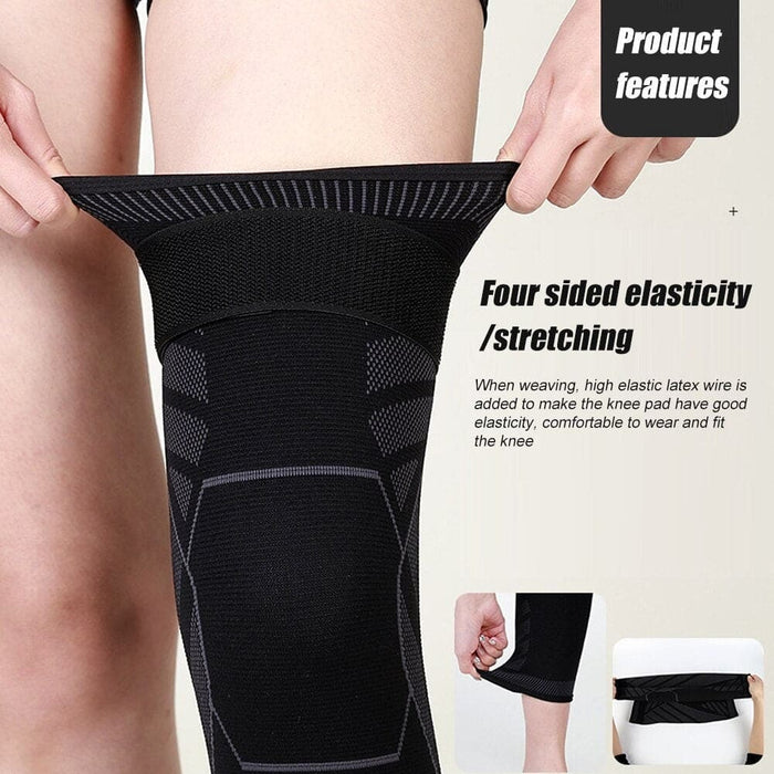 1pair Sport Full Leg Compression Knee Sleeves Protector
