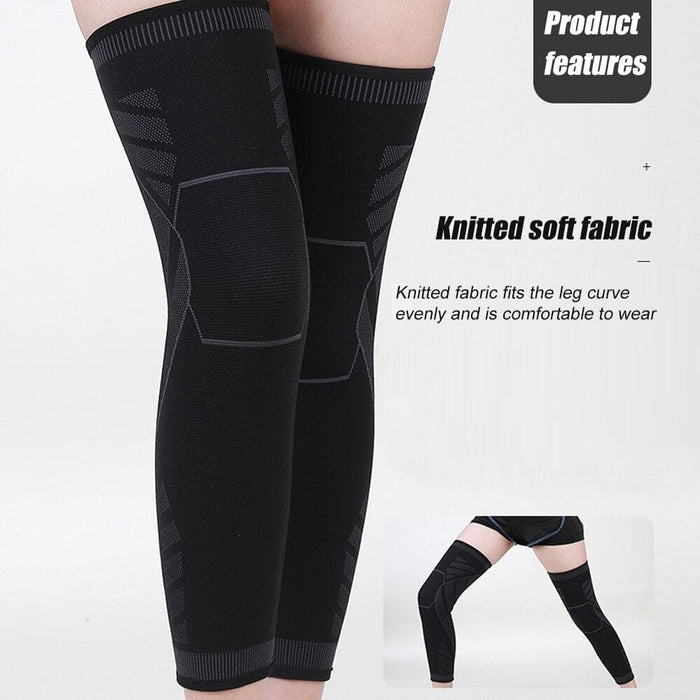 1pair Sport Full Leg Compression Knee Sleeves Protector