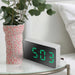 1pcs Green Led Mirror Table Clock Digital Alarm Snooze