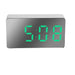 1pcs Green Led Mirror Table Clock Digital Alarm Snooze