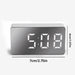1pcs Green Led Mirror Table Clock Digital Alarm Snooze