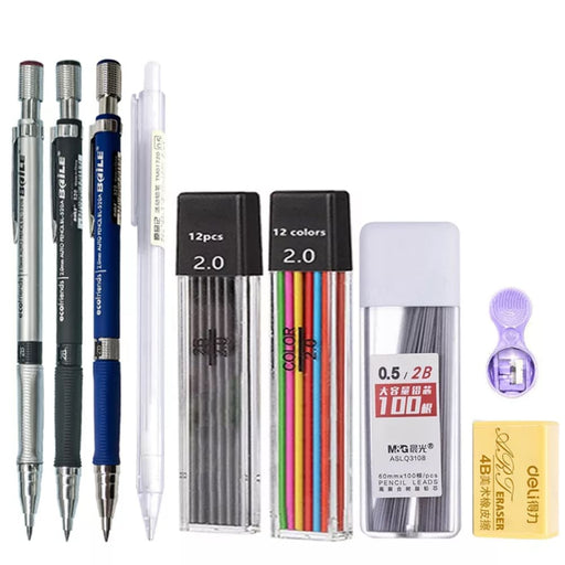 2.0mm Mechanical Pencil Set with 2b Lead Refill for Writing