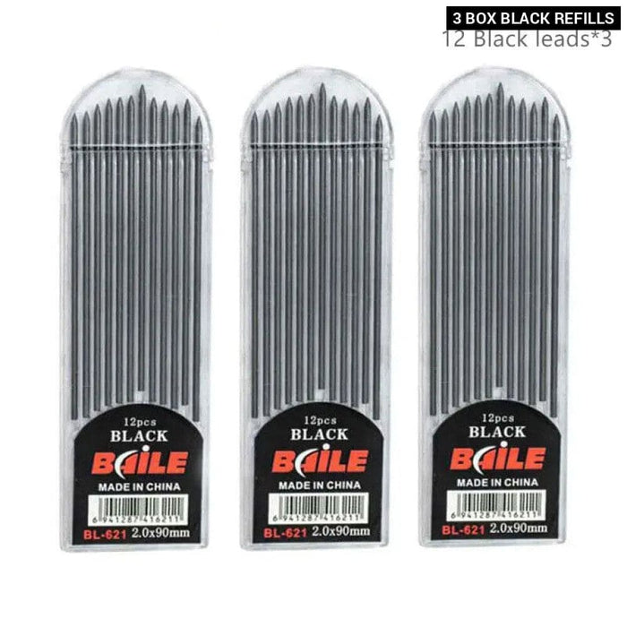 2.0mm Mechanical Pencil Set with Colour Black Lead Refills