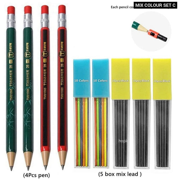 2.0mm Mechanical Pencil Set with Sharpener and Colour Leads