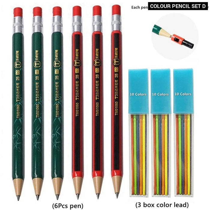 2.0mm Mechanical Pencil Set with Sharpener and Colour Leads