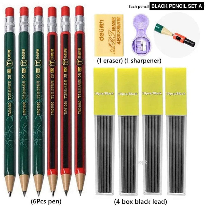 2.0mm Mechanical Pencil Set with Sharpener and Colour Leads