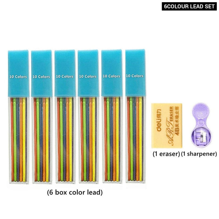 2.0mm Mechanical Pencil Set with Sharpener and Colour Leads