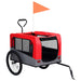 2 - in - 1 Pet Bike Trailer And Jogging Stroller Red Grey