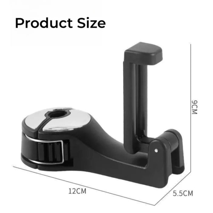 2 In 1 Car Hook With Hidden Rear Phone Holder