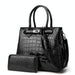 2 In 1 Crocodile Pattern Patent Leather Diagonal Handbags
