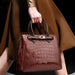 2 In 1 Crocodile Pattern Patent Leather Diagonal Handbags