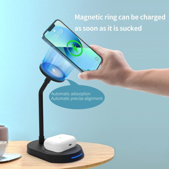 2 In 1 Desktop Magnetic Wireless Charger Stand