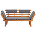 2 - in - 1 Garden Daybed With Cushion Solid Acacia Wood
