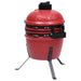 2-in-1 Kamado Barbecue Grill Smoker Ceramic 56 Cm Red Tolbkp