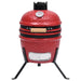 2-in-1 Kamado Barbecue Grill Smoker Ceramic 56 Cm Red Tolbkp
