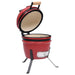2-in-1 Kamado Barbecue Grill Smoker Ceramic 56 Cm Red Tolbkp