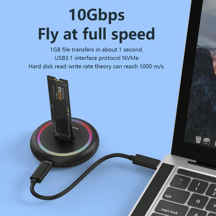 2 In 1 M.2 Nvme/ngff Ssd Base With Rgb Light