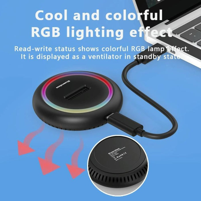 2 In 1 M.2 Nvme/ngff Ssd Base With Rgb Light