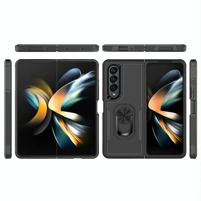 2 In 1 Pc Tpu Shockproof Case With Ring For Galaxy z Fold 4