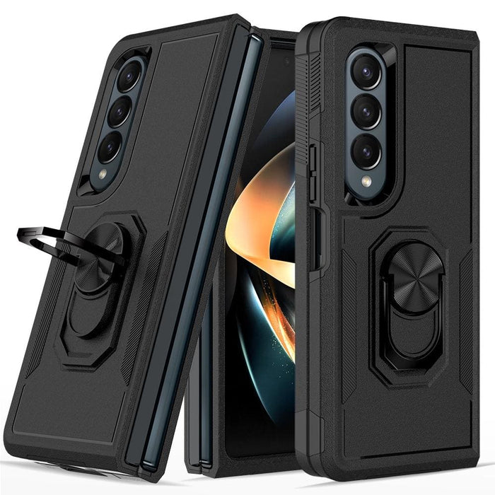 2 In 1 Pc Tpu Shockproof Case With Ring For Galaxy z Fold 4
