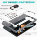 2 In 1 Pc Tpu Shockproof Case With Ring For Galaxy z Fold 4