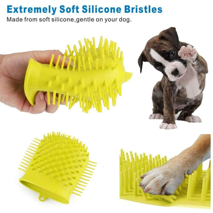 2 in 1 Portable Soft Silicone Paw Effectively Cleaner