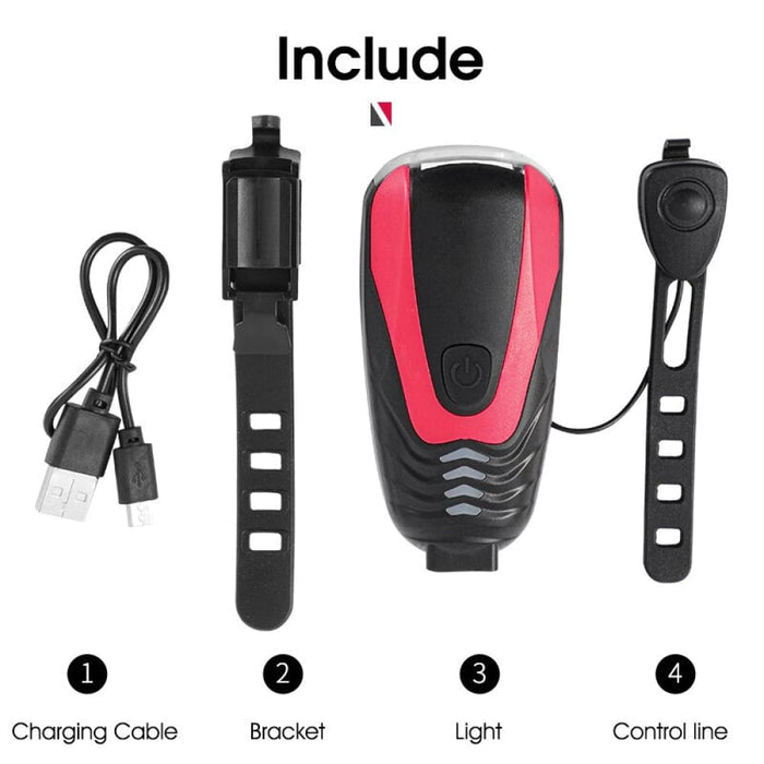 2 In 1 Usb Rechargeable Horn Light For Bicycle