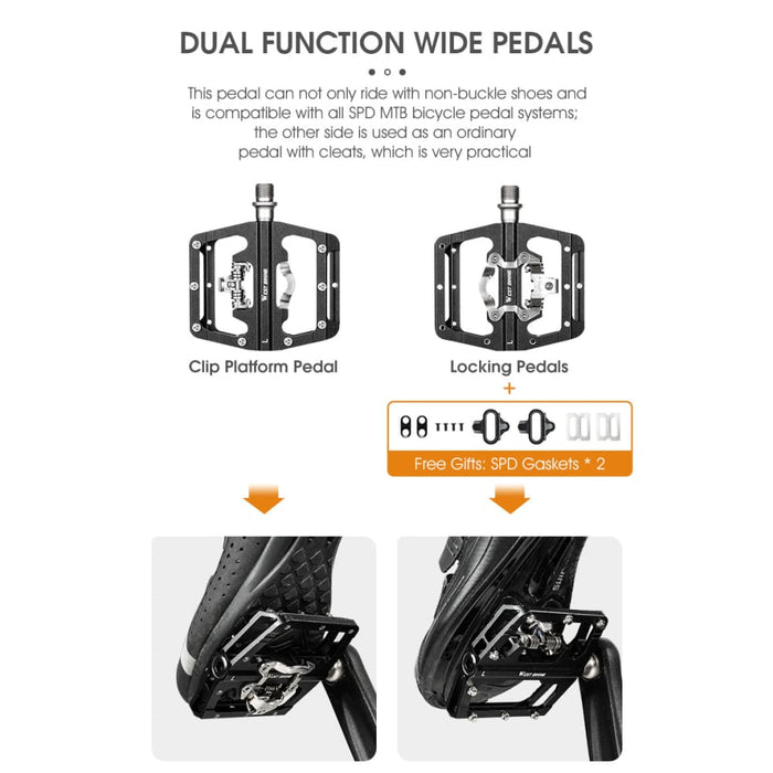 2 in 1 Self-locking Pedal