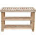 2-in-1 Shoe Rack with Bench Top 2 Pcs Solid Wood Xilbab
