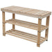 2-in-1 Shoe Rack with Bench Top 2 Pcs Solid Wood Xilbab