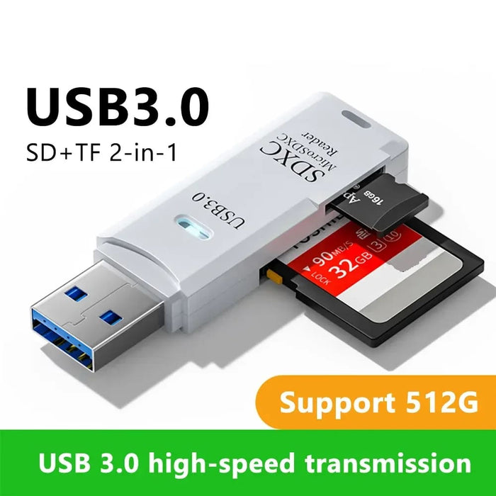 2 In 1 Usb 3.0 Card Reader For Micro Sd And Tf Cards