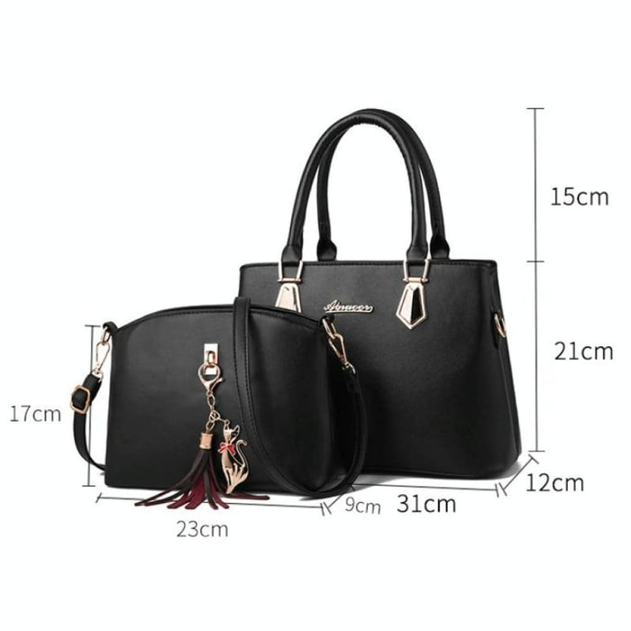 2 In 1 Women Casual Fashion Messenger Handbags Large