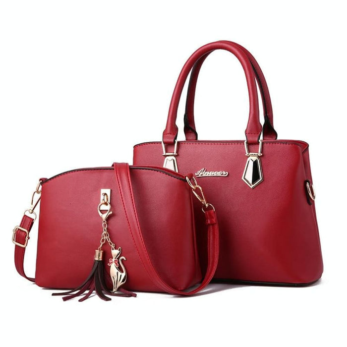 2 In 1 Women Casual Fashion Messenger Handbags Large