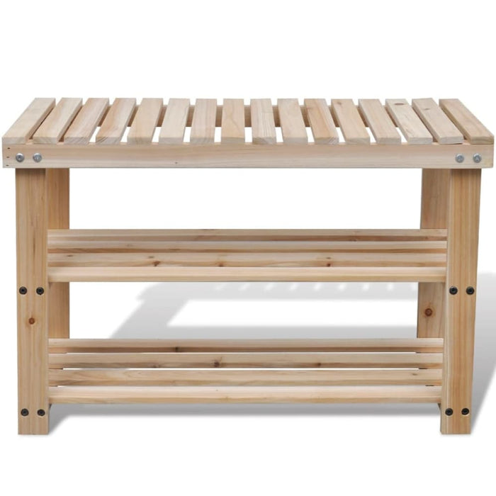 2-in-1 Wooden Shoe Rack with Bench Top Durable Xaobli