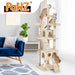 2.1m Cat Scratching Post Tree Gym House Condo Furniture