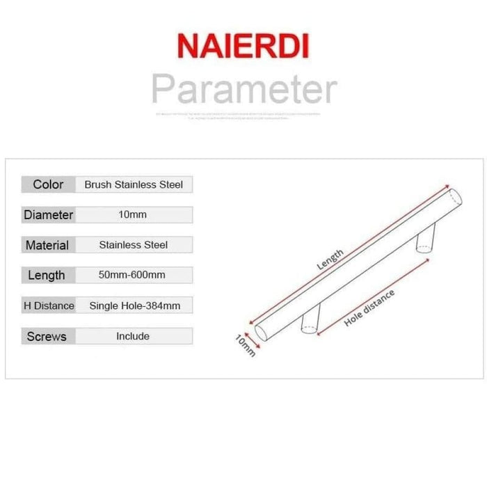 2’ ~ 24’’ Stainless Steel Cabinet Handles Diameter