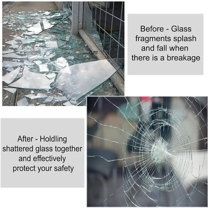 2/3/5m Anti Shatter Clear Safety Window Film