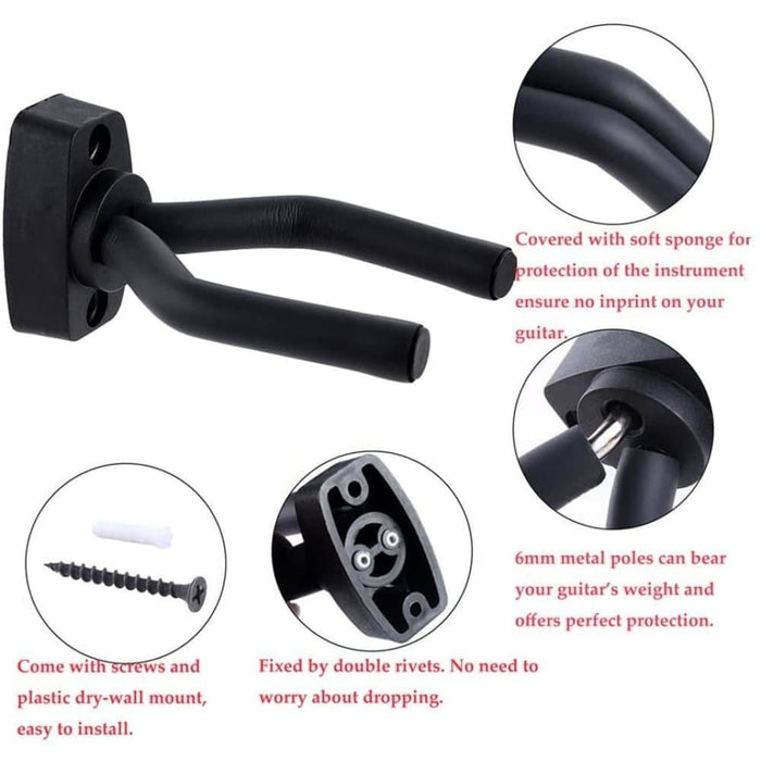 2 4 6 8 10 Pcs Guitar Hanger Hook Holder Wall Mount Stand